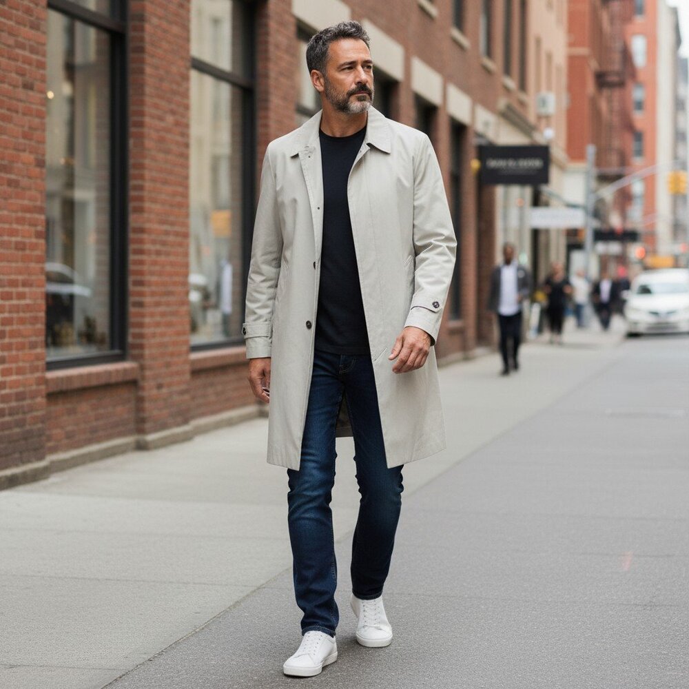 Men's Trench Coat w/Winter Liner | Size‎ 42 Long